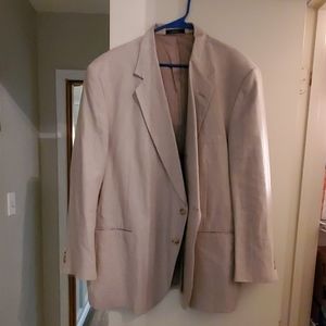 Stanley Blacker tan Sport Suit coat 50 linen